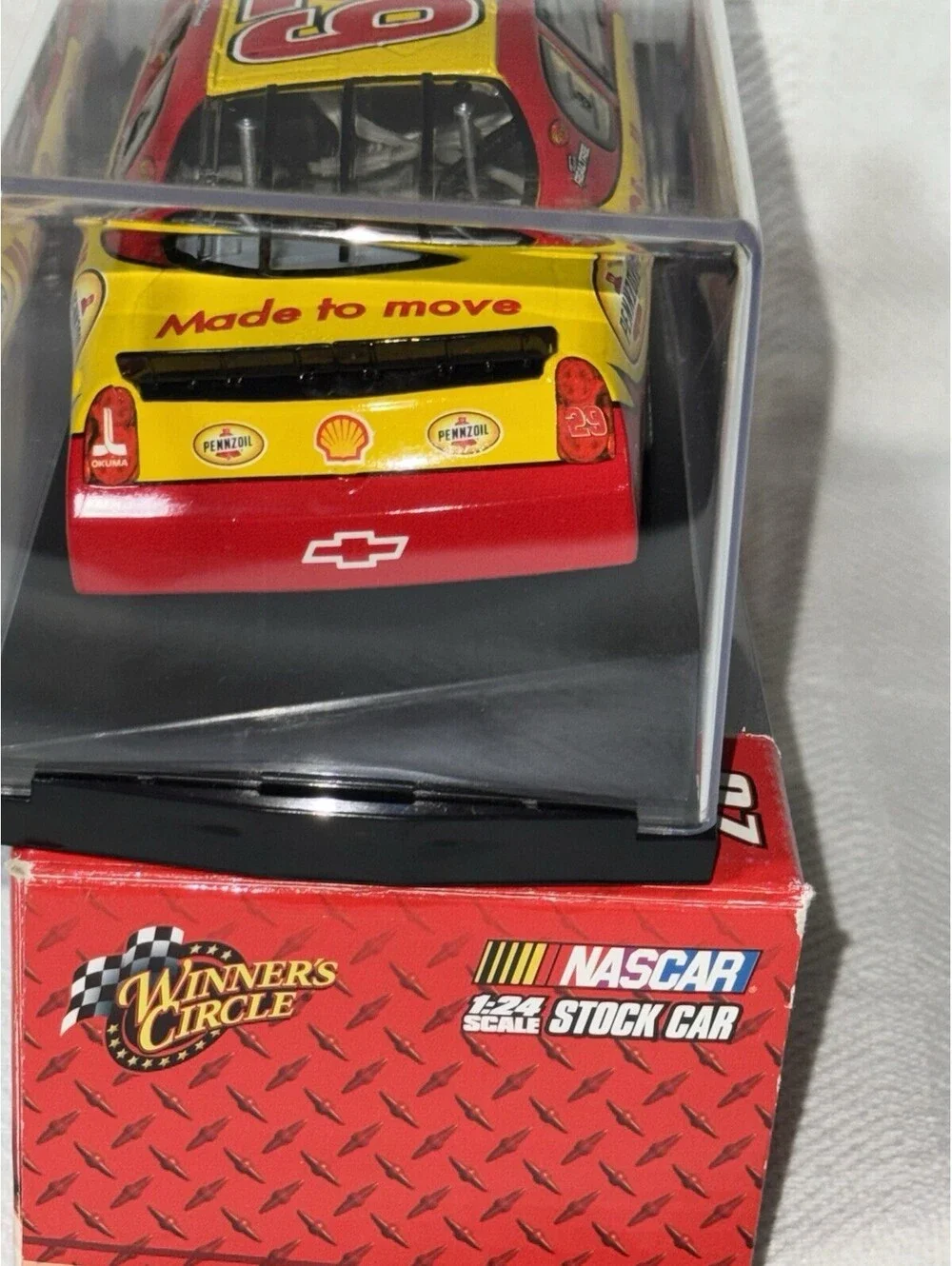 🔥 2007 KEVIN HARVICK SHELL PENNZOIL # 29 OPEN HOOD IN DISPLAY CASE 🔥